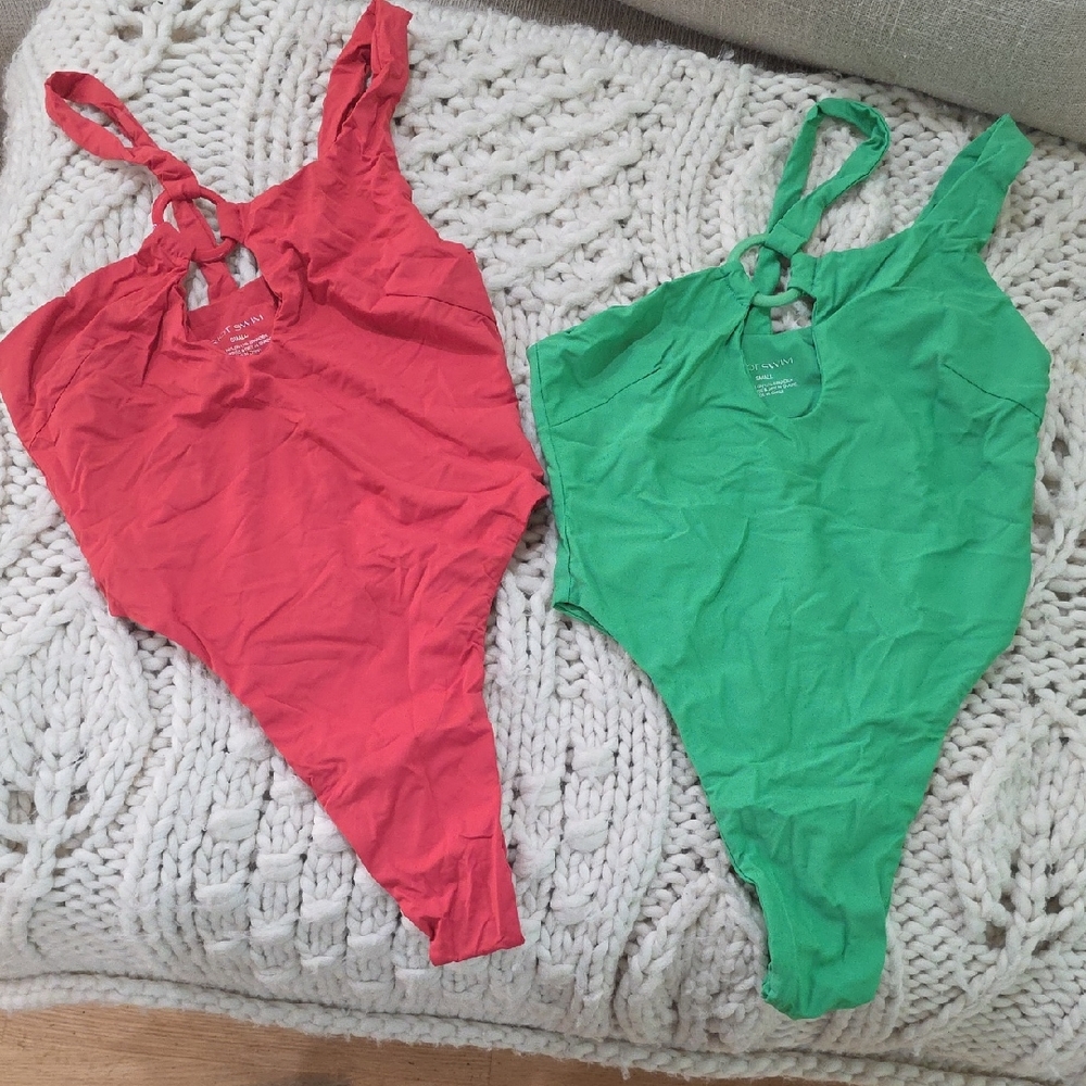 Riot Swimwear Coral and Green